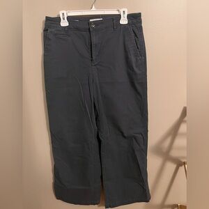 LOFT Charcoal Grey Wide Leg Trousers, The Monroe Wide Leg, Size 10